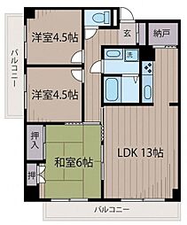 ラ・プリメーラ 3LDKの間取図画像