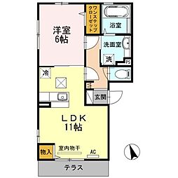 StarpassSouth 1LDKの間取図画像