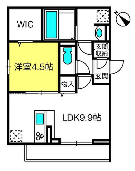 ディール上尾 ｜埼玉県上尾市上町1丁目(賃貸アパート1LDK・2階・40.30㎡)の写真 その1