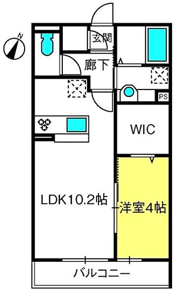 ガレリア西大宮 ｜埼玉県さいたま市西区大字指扇(賃貸アパート1LDK・3階・37.24㎡)の写真 その2