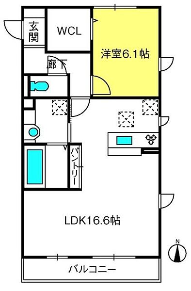 メリーコート ｜埼玉県さいたま市北区土呂町2丁目(賃貸アパート1LDK・1階・55.33㎡)の写真 その2