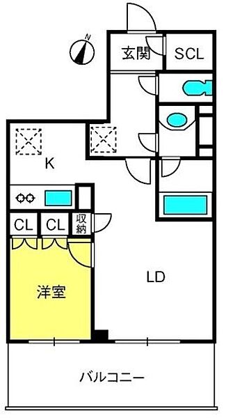 ドゥーエ大宮 ｜埼玉県さいたま市大宮区吉敷町1丁目(賃貸マンション1LDK・6階・40.30㎡)の写真 その2