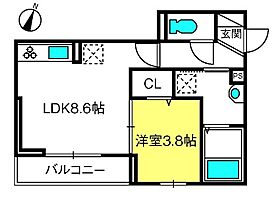 ディール北浦和II  ｜ 埼玉県さいたま市浦和区北浦和5丁目（賃貸アパート1LDK・3階・32.81㎡） その2