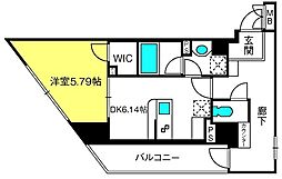 サクラレジデンス北浦和 3階1DKの間取り