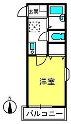アドメゾン日進 1階1Kの間取り