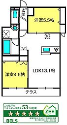 Ｐｅｔｉｔｅ　Ｌｕｍｉｅｒｅ 1階2LDKの間取り