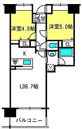 スターフィールド浦和常盤 2LDKの間取図画像