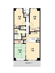 プロスペクト浦和常盤 3LDKの間取図画像