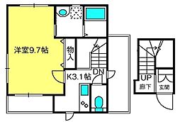 メゾン・ド・ショコラ 1Kの間取図画像