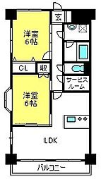 パレ・ロワイヤル大宮 2SLDKの間取図画像