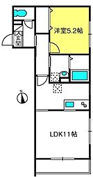 フォレスト・メゾン浦和北 1LDKの間取図画像