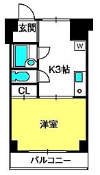 日進秀宝ビル 1Kの間取図画像