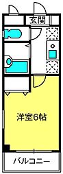 st.lukes大宮 1Kの間取図画像