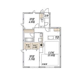 (仮称)桜区田島メゾン 2LDKの間取図画像