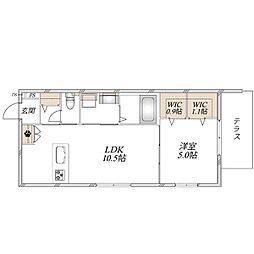 (仮称)大宮区宮町メゾン 1LDKの間取図画像