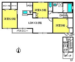 エスポワール 3LDKの間取図画像