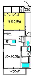 ComfortMaison浦和元町 1LDKの間取図画像