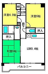 グランパレス堀口 3LDKの間取図画像