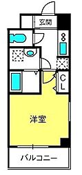 ロイヤルブルーム 1Kの間取図画像