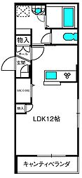 タウゼント与野本町 ワンルームの間取図画像