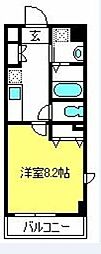 ウィスタリア 1Kの間取図画像