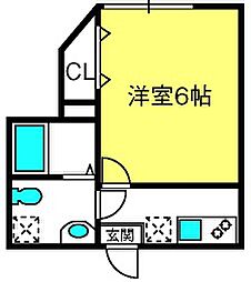 Ambition西区土屋 1Kの間取図画像