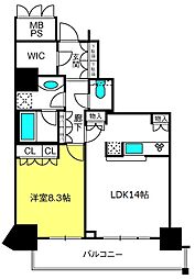 ザ・大宮タワーズ 1LDKの間取図画像