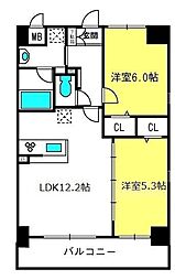 アロッジオ 2LDKの間取図画像