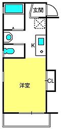 シャローム大宮 ワンルームの間取図画像