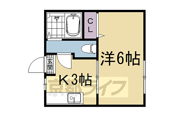 アルティ西野山 105｜京都府京都市山科区西野山中畑町(賃貸アパート1K・1階・18.22㎡)の写真 その2