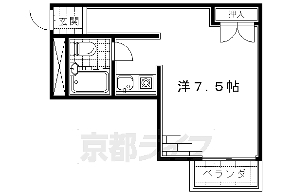 メゾンアイリス 303｜京都府京都市伏見区淀本町(賃貸マンション1K・3階・19.00㎡)の写真 その2