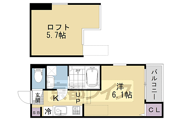 ローズマリーヒルズ淀新町 205｜京都府京都市伏見区淀新町(賃貸アパート1K・2階・20.07㎡)の写真 その2