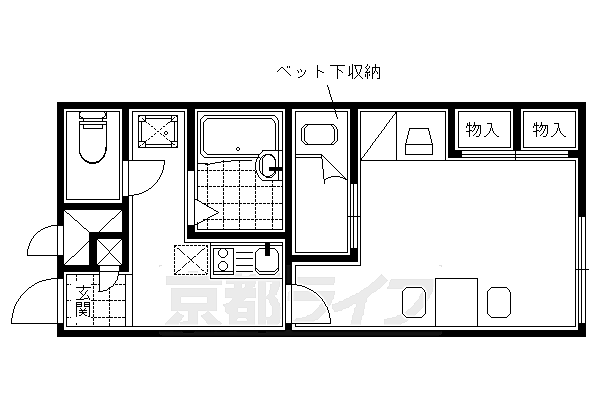 レオパレス　司 211｜京都府京都市伏見区竹田向代町(賃貸アパート1K・2階・21.81㎡)の写真 その2