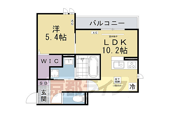 Ｆａｒｏｕｃｈｅ 301｜滋賀県大津市本堅田4丁目(賃貸アパート1LDK・3階・40.77㎡)の写真 その2