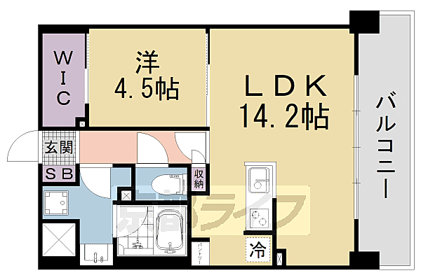 ブランシエスタ山科大塚 204｜京都府京都市山科区大塚中溝(賃貸マンション1LDK・2階・45.84㎡)の写真 その2