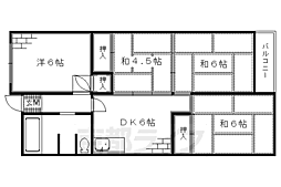 サンハイツ 2階4DKの間取り