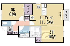 カーサクレール 101 ｜ 滋賀県大津市富士見台（賃貸アパート2LDK・1階・56.90㎡） その2