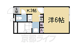 レオパレスパピルスHTY 1Kの間取図画像