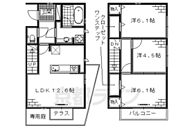 プリマべーラ綾 101 ｜ 京都府京都市伏見区下鳥羽城ノ越町（賃貸テラスハウス3LDK・--・74.02㎡） その2