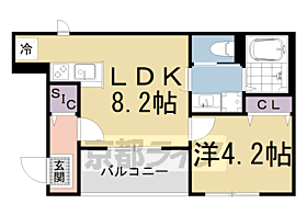 ヴィラ・アンジュ 302 ｜ 京都府京都市山科区大宅坂ノ辻町（賃貸アパート1LDK・3階・30.69㎡） その2