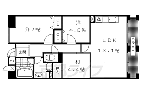 パインフィールド洛東 801 ｜ 京都府京都市山科区東野片下リ町（賃貸マンション3LDK・8階・65.93㎡） その2