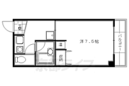 クレール・パレ 3階1Kの間取り
