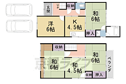 小山北林町貸家 5DKの間取り