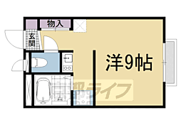 レオパレスＷＩＳＴＥＲＩＡ 1階1Kの間取り