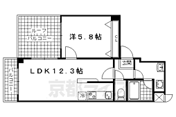 リアライズ小山西御所 4階1LDKの間取り