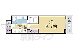 ルフレ 1階1Kの間取り