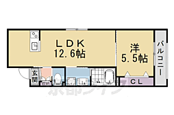 ブライトグランデ大津南志賀 3階1LDKの間取り