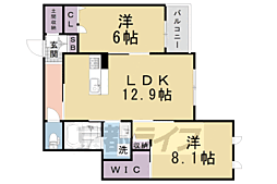 ＬａＴｏｕｒ桃山 1階2LDKの間取り