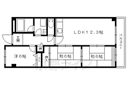 セブンマンション（ベルヴィ51） 6階3LDKの間取り