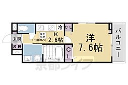ハーモニーハウス 1階1Kの間取り